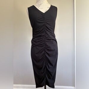 Torrid Black Ruched Midi Dress